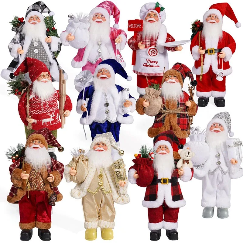Figurines de luxe du Père Noël debout